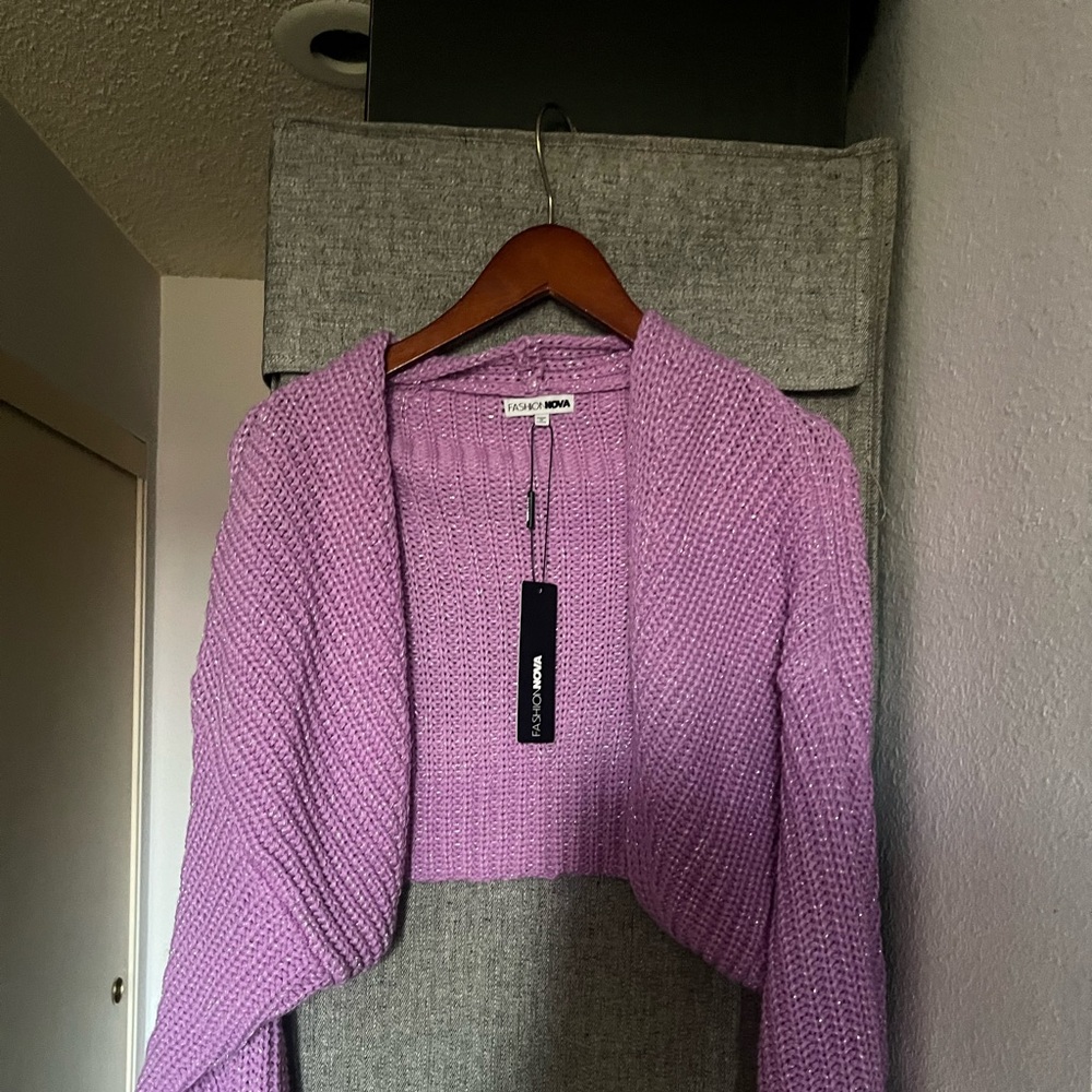 Fashion nova xl purple shrug/sweater
